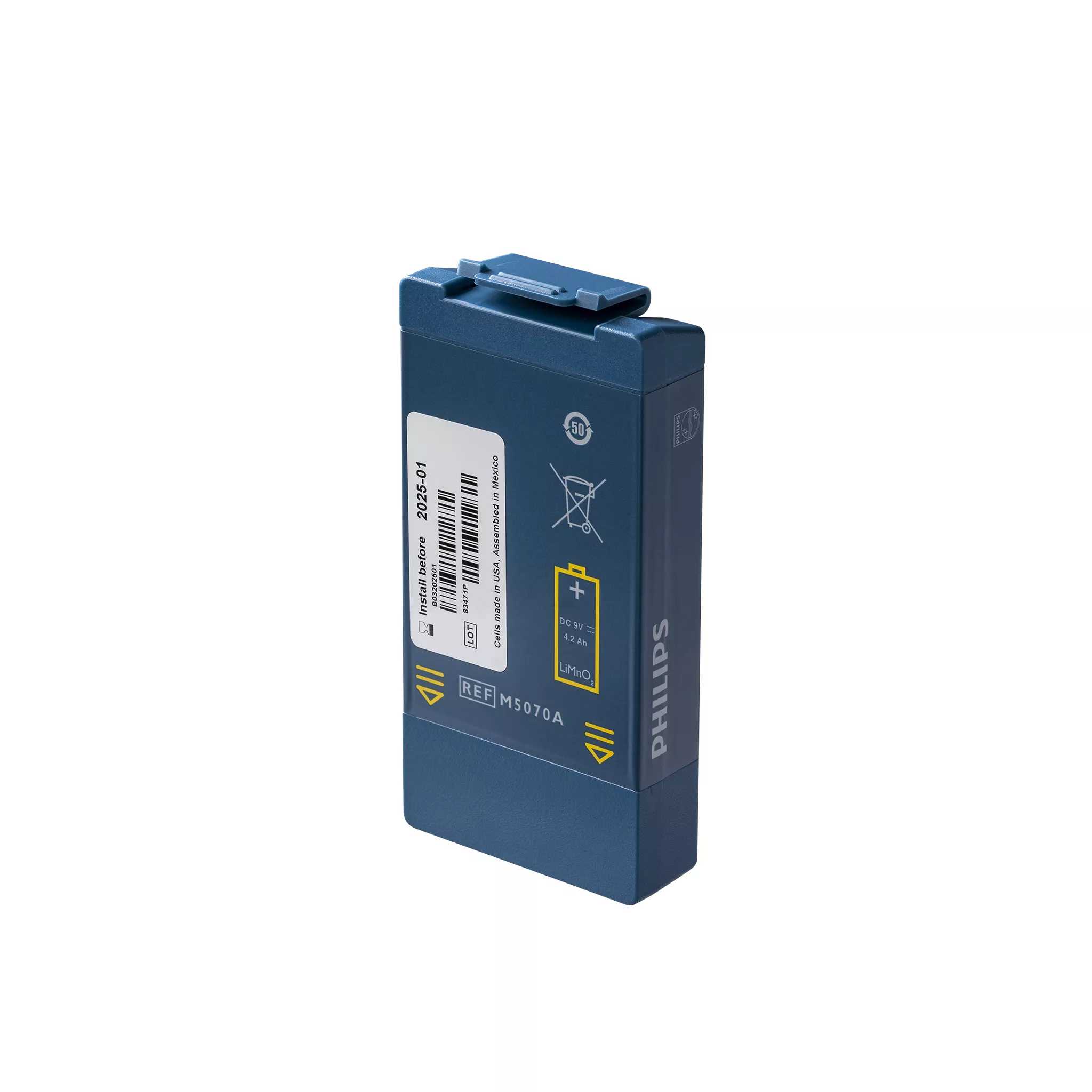 Philips HeartStart M5070A AED Battery: Genuine 4-Year Replacement for HS1 & FRx