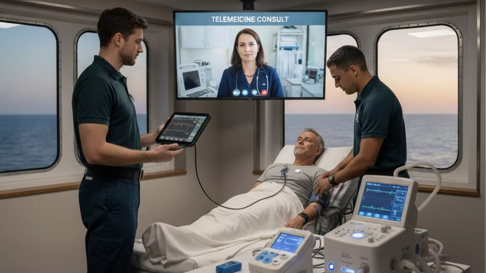 Reducing On-Board Medical Risks with Portable Diagnostics & Telemedicine