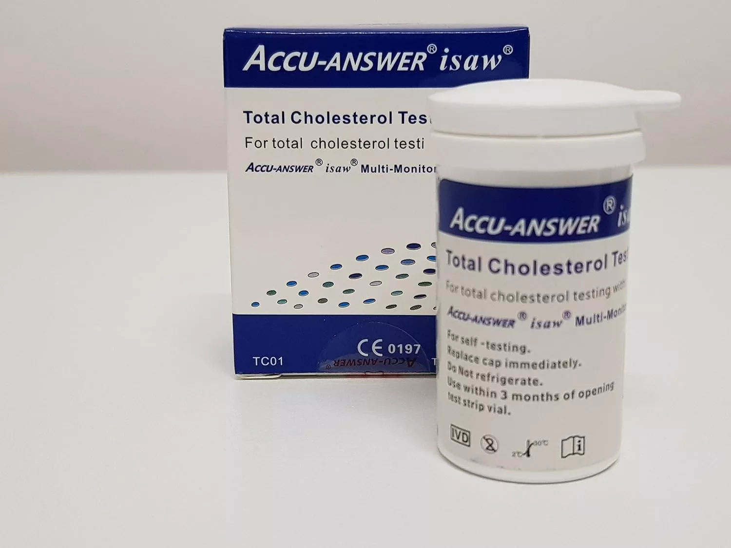 Accu-Answer ISAW Total Cholesterol Strips (25 Pack): Fast & Accurate Home Lipid Testing
