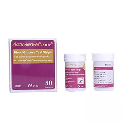 Accu-Answer ISAW Glucose Strips (50 pcs): Fast 5-Second Blood Sugar Testing
