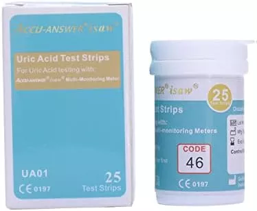Accu-Answer ISAW Uric Acid Strips (25 Pack): Fast & Accurate Gout Management