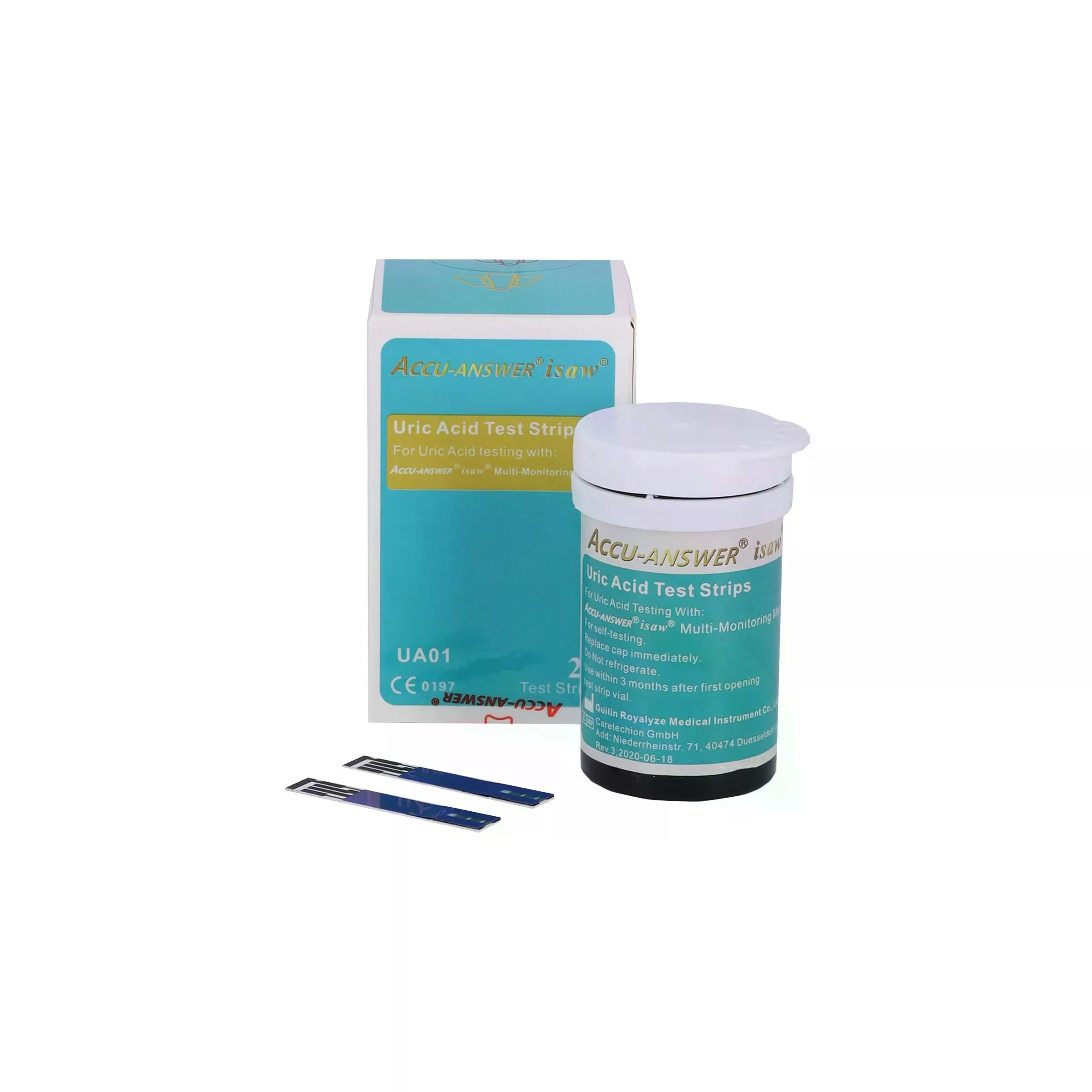 Accu-Answer ISAW Uric Acid Strips (25 Pack): Fast & Accurate Gout Management